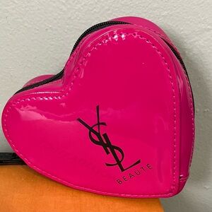 YSL Beaute Pink Heart-Shaped Bag with mirror